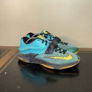 Nike KD 7 Low Uprising Teal Yellow 653996-370 Men’s Size 9